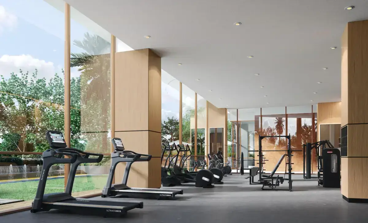 Artist's impression of the indoor gym at The Fount